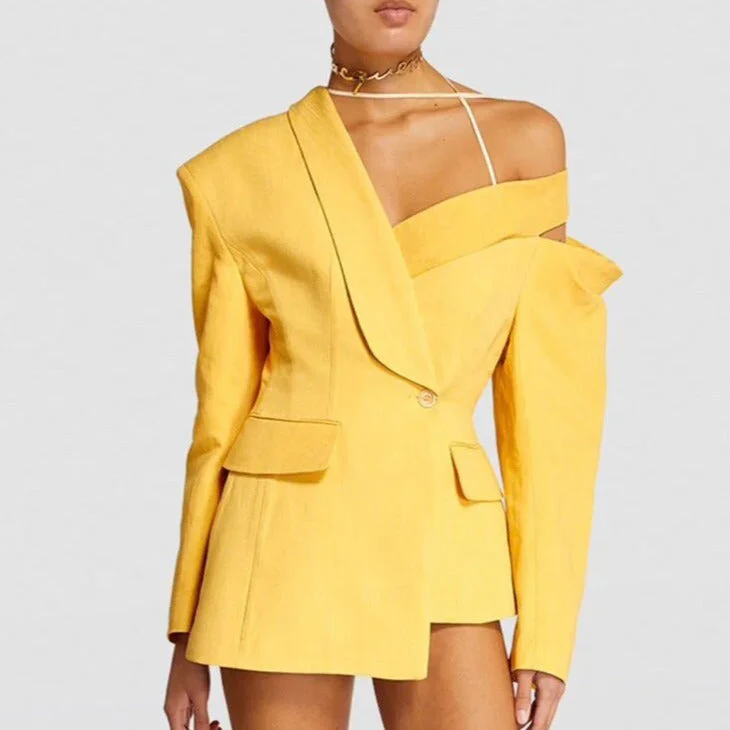 ALYNA ONE SHOULDER Blazer with BALL - Image 2