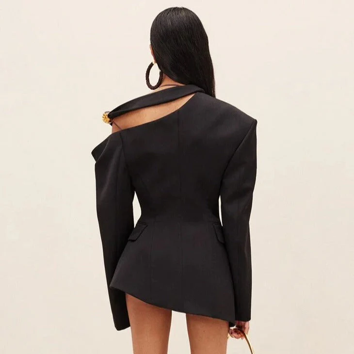 ALYNA ONE SHOULDER Blazer with BALL - Image 3