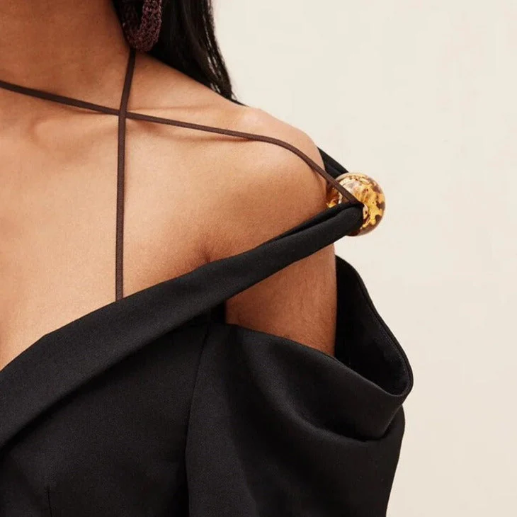 ALYNA ONE SHOULDER Blazer with BALL - Image 4