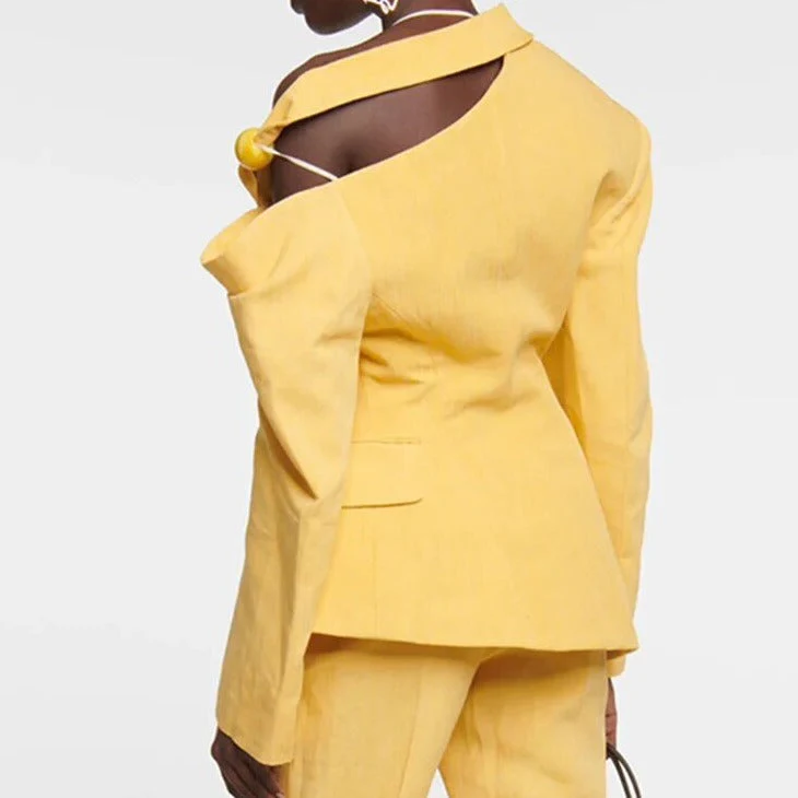 ALYNA ONE SHOULDER Blazer with BALL - Image 5