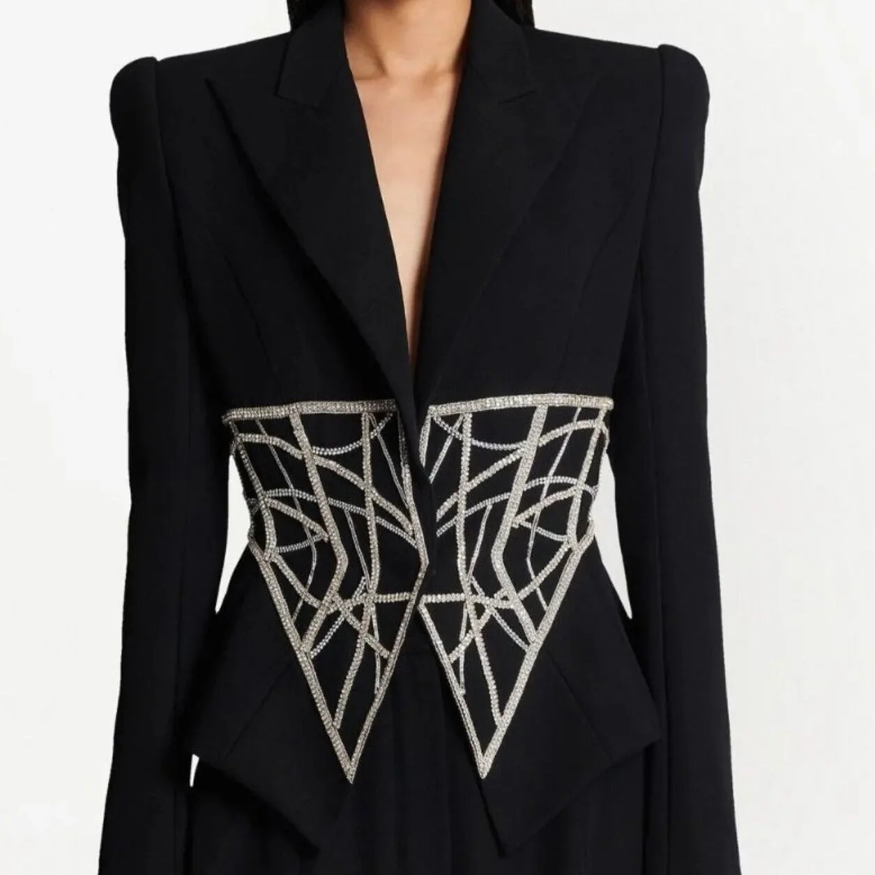 MARYL Black BLaceR with Crystal Waist - Image 2