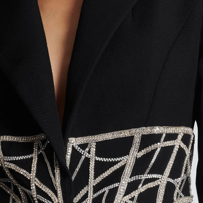 MARYL Black BLaceR with Crystal Waist - Image 5