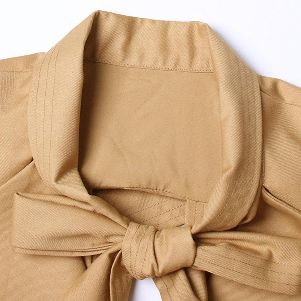 Blazer with BELT and Back CUT - Mustard - Image 3