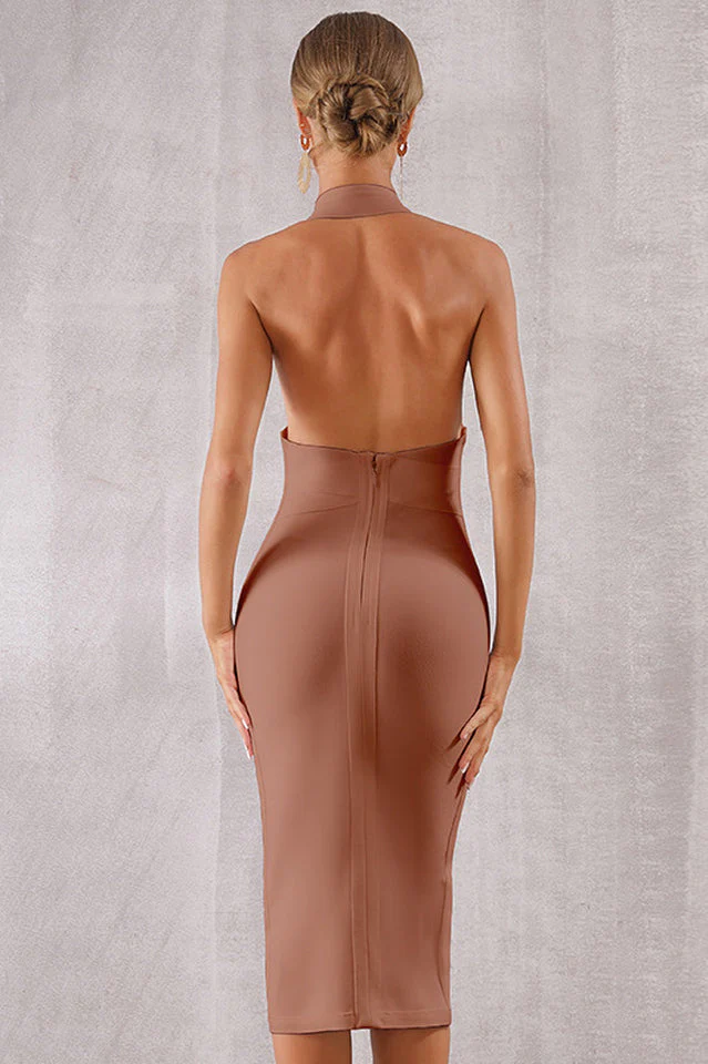 Bodycon Bandage Backless Dress - Image 5