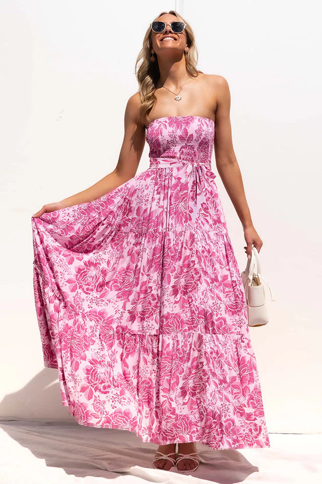 Bohemian Sleeveless Floral Dress - Image 5