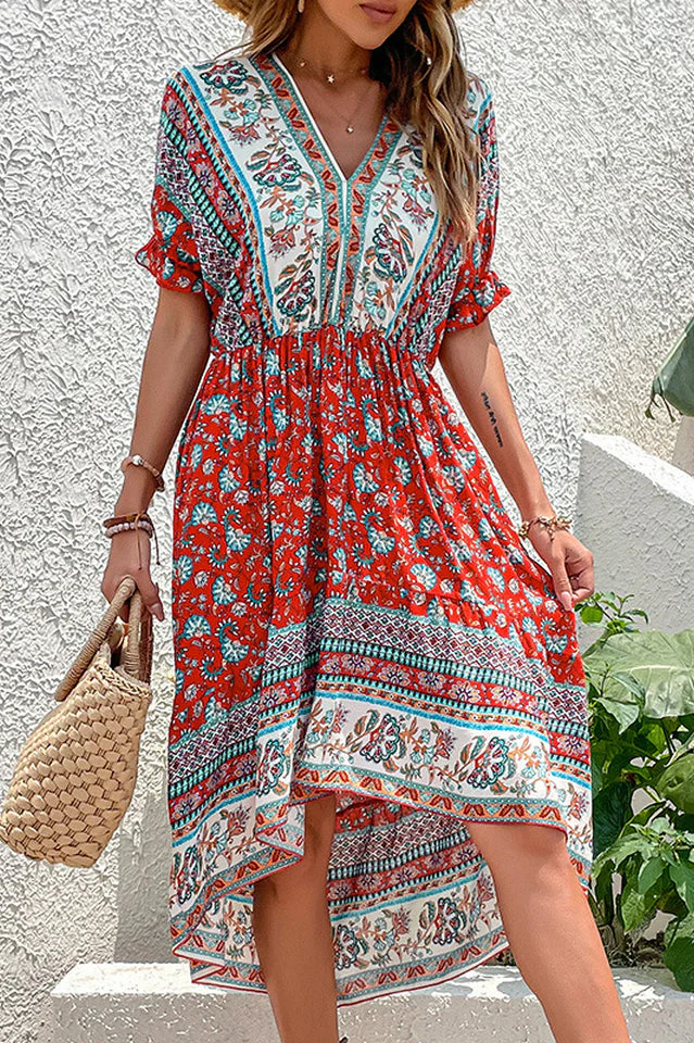 Bohemian Vibes Apricot Dress - Image 14