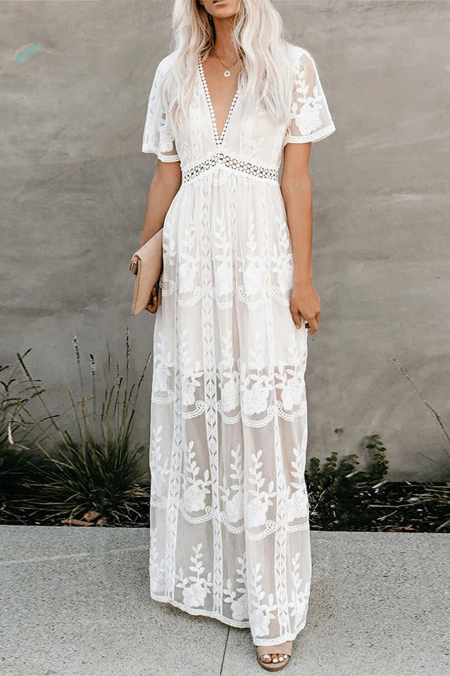 Boho Beach Cover Up Dress - Image 4
