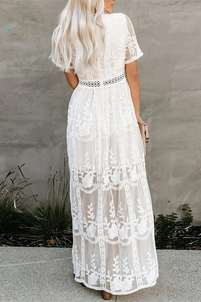 Boho Beach Cover Up Dress - Image 6