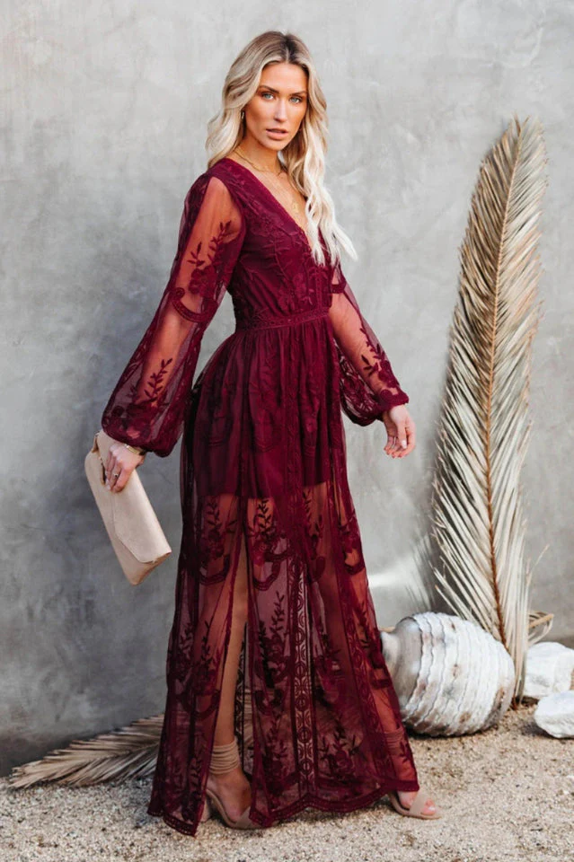 Boho Lace Maxi Dress - Image 11