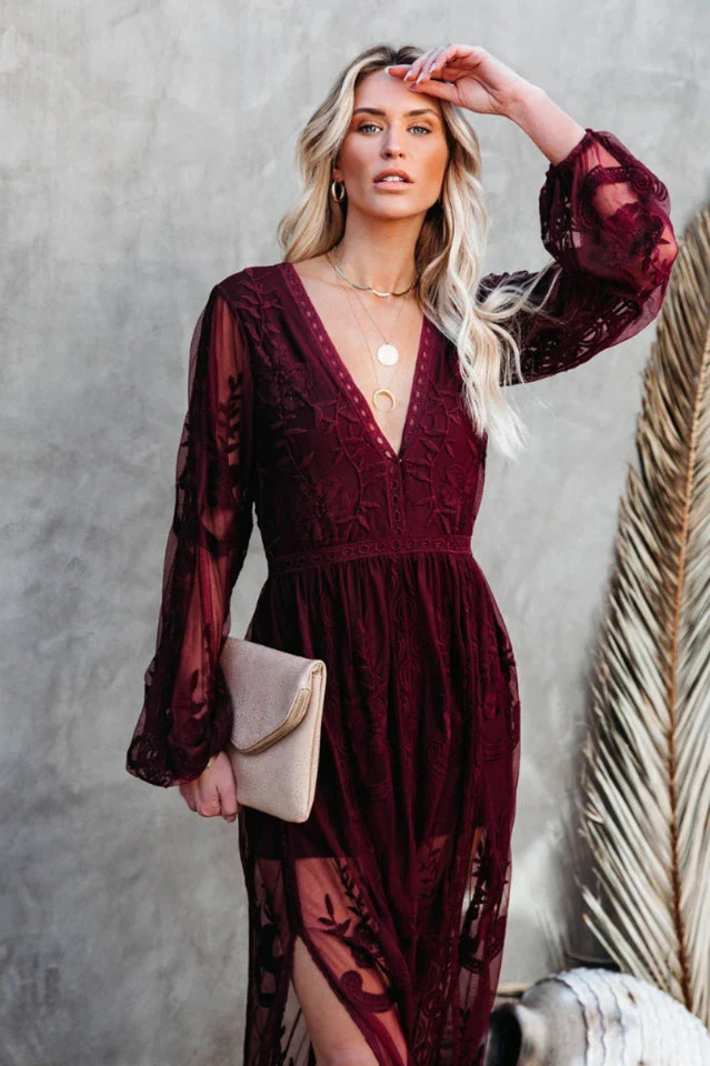 Boho Lace Maxi Dress - Image 13