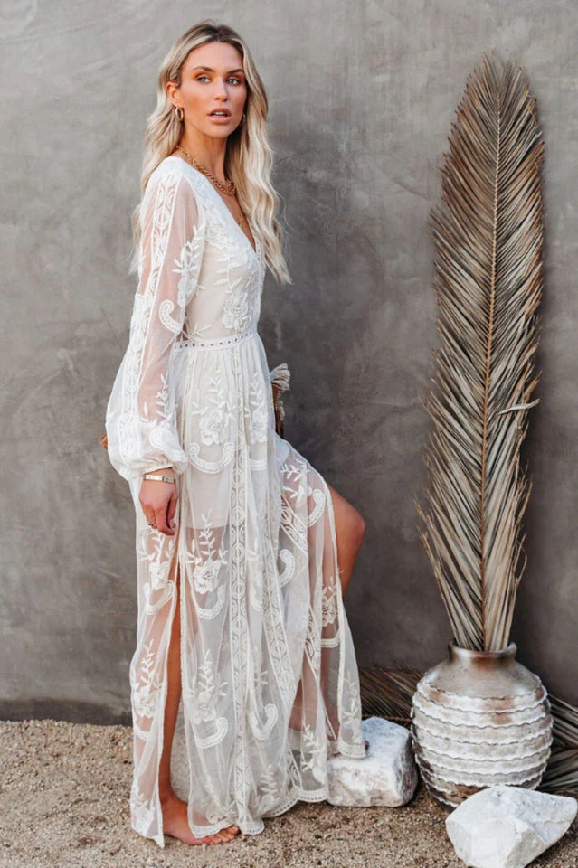 Boho Lace Maxi Dress - Image 5