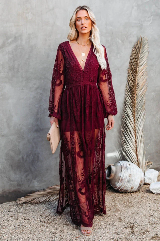 Boho Lace Maxi Dress - Image 7