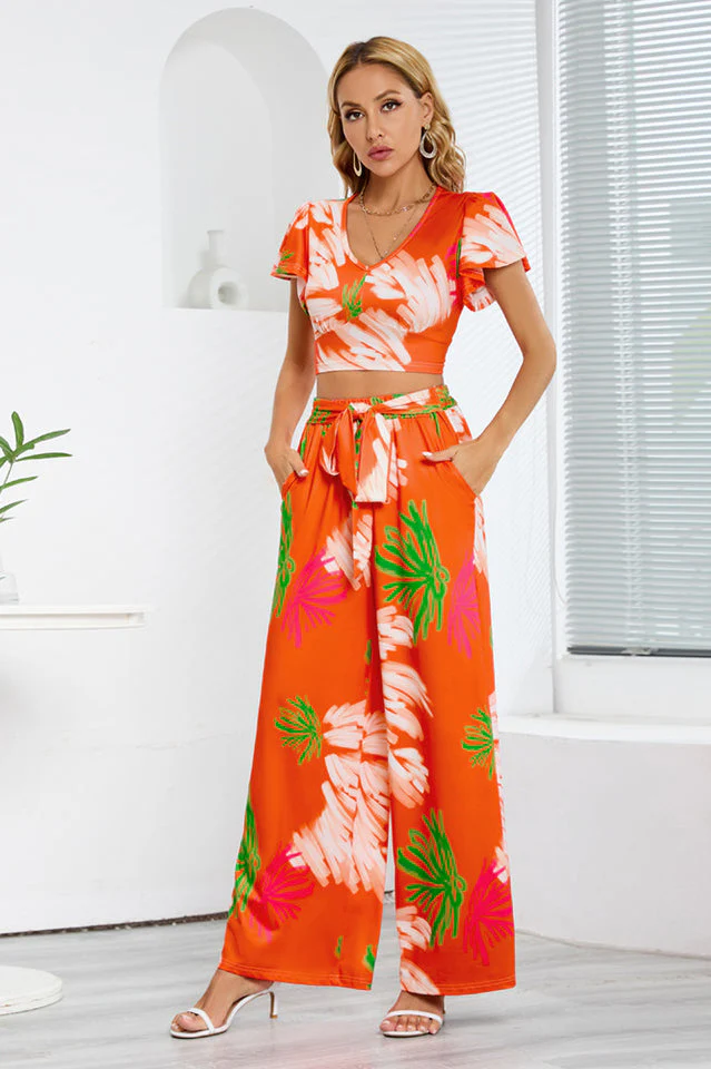 Boho Loose Wide Leg Jumpsuit Set - Image 10
