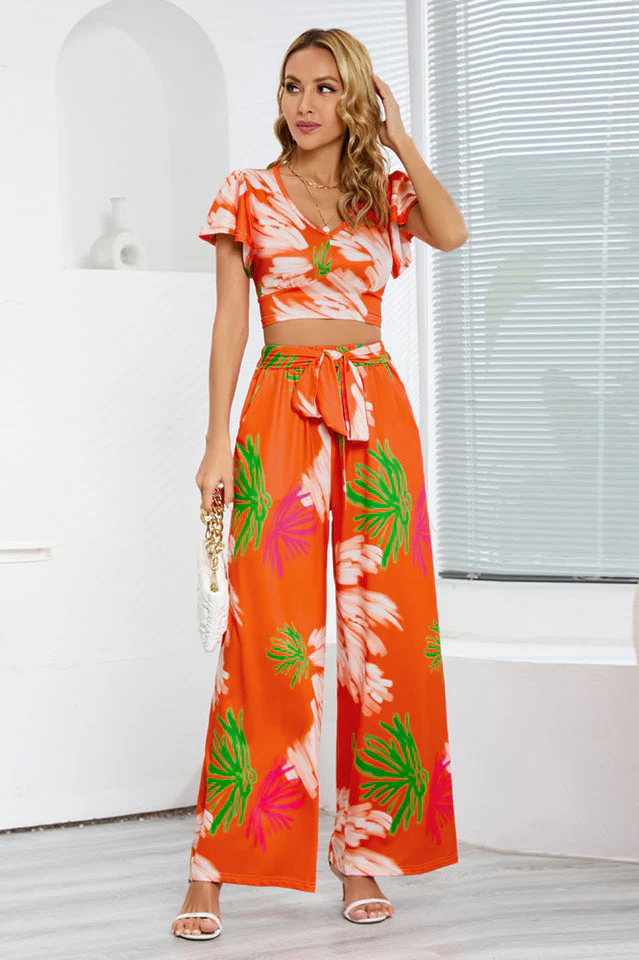 Boho Loose Wide Leg Jumpsuit Set - Image 11