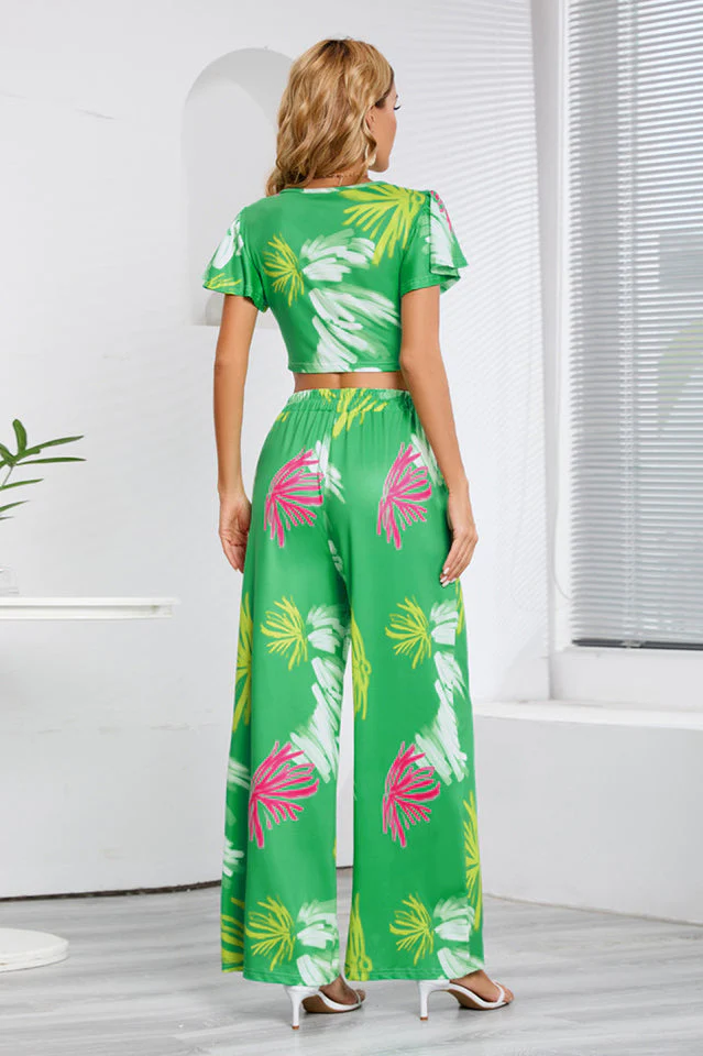 Boho Loose Wide Leg Jumpsuit Set - Image 2