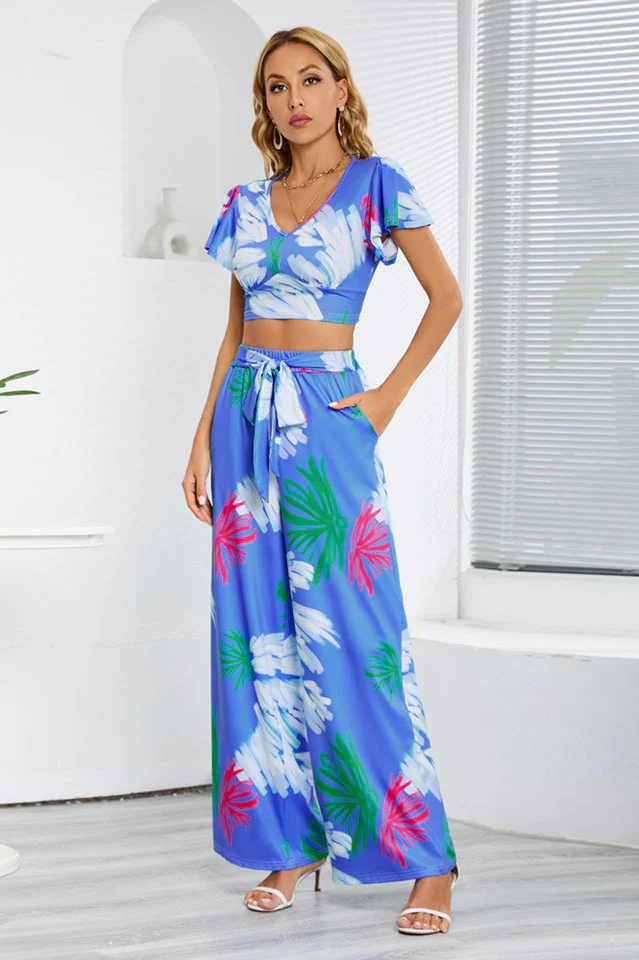 Boho Loose Wide Leg Jumpsuit Set - Image 7