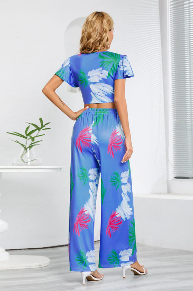 Boho Loose Wide Leg Jumpsuit Set - Image 8