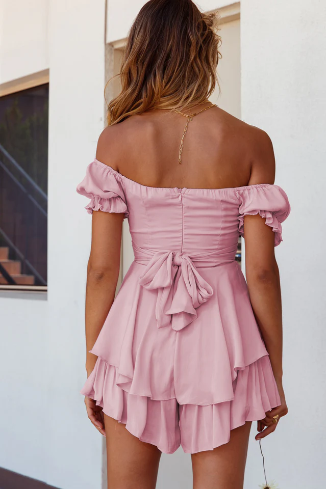 Boho Off Shoulder Romper - Image 5