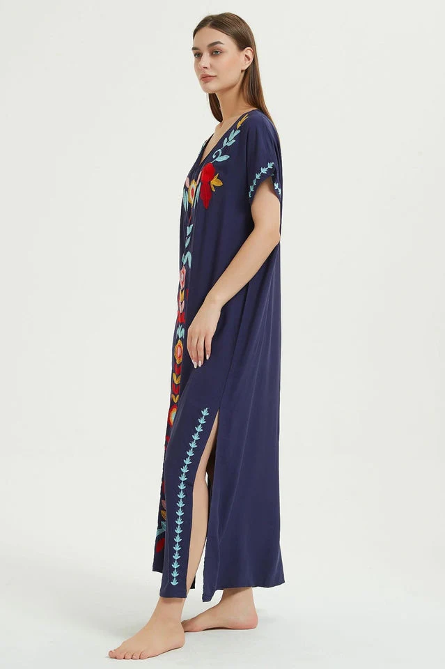 Boho Print Slit Dress - Image 10