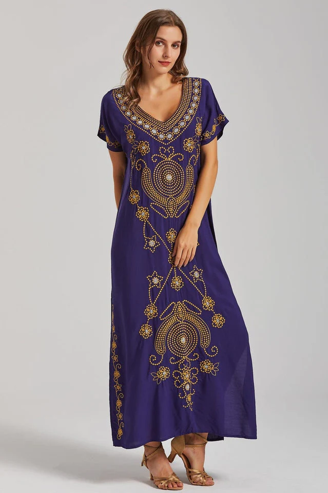 Boho Print Slit Dress - Image 13