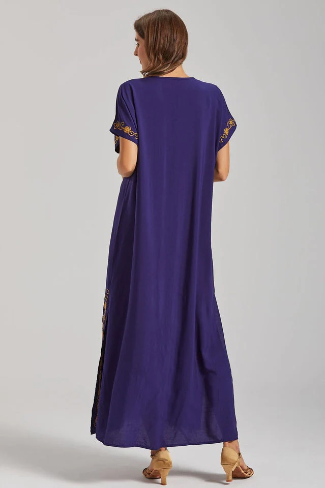 Boho Print Slit Dress - Image 15