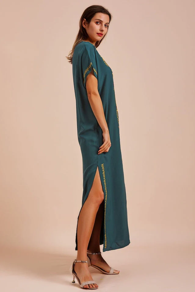 Boho Print Slit Dress - Image 17