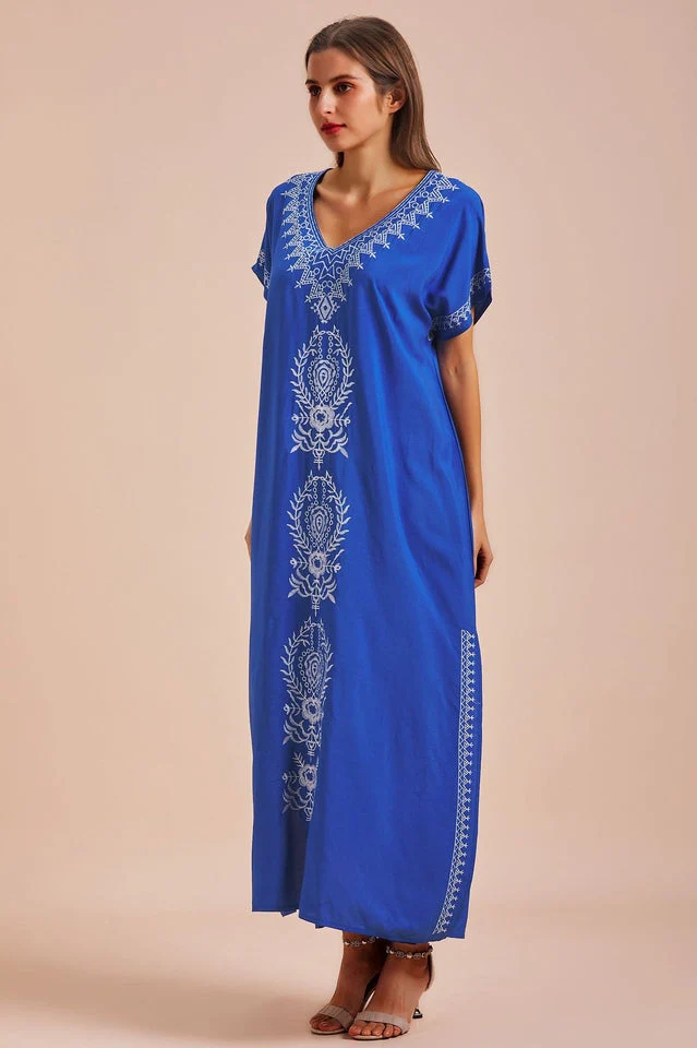 Boho Print Slit Dress - Image 19