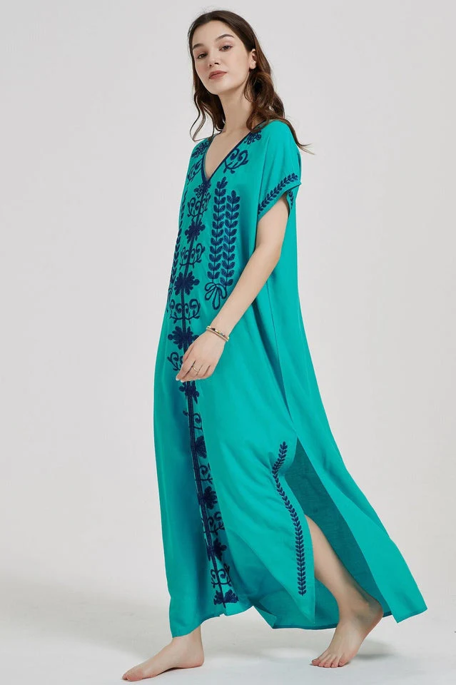 Boho Print Slit Dress - Image 2