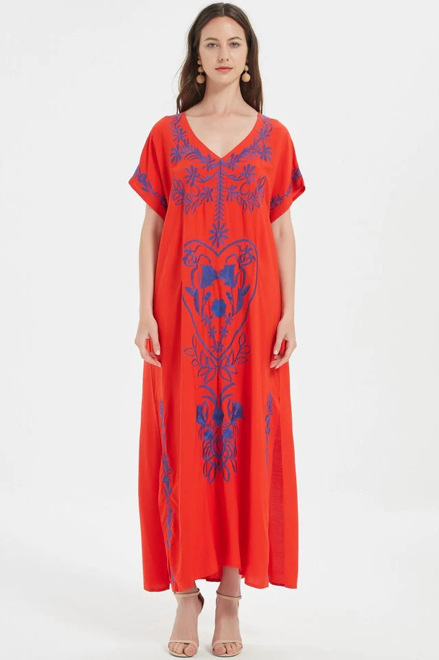 Boho Print Slit Dress - Image 28