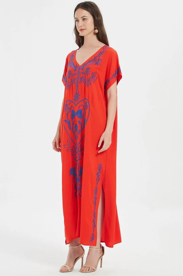 Boho Print Slit Dress - Image 29