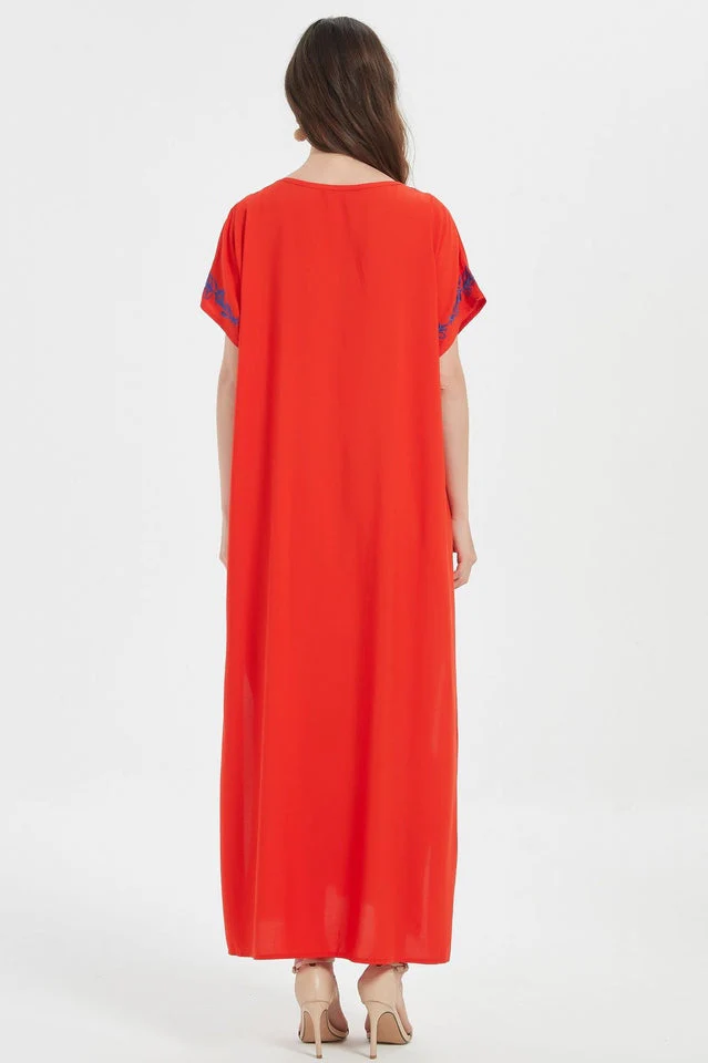 Boho Print Slit Dress - Image 30