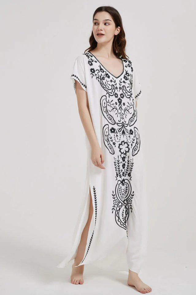 Boho Print Slit Dress - Image 36