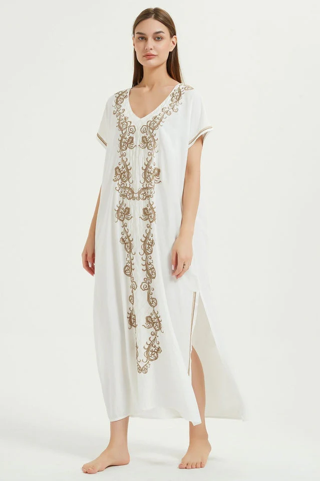 Boho Print Slit Dress - Image 39