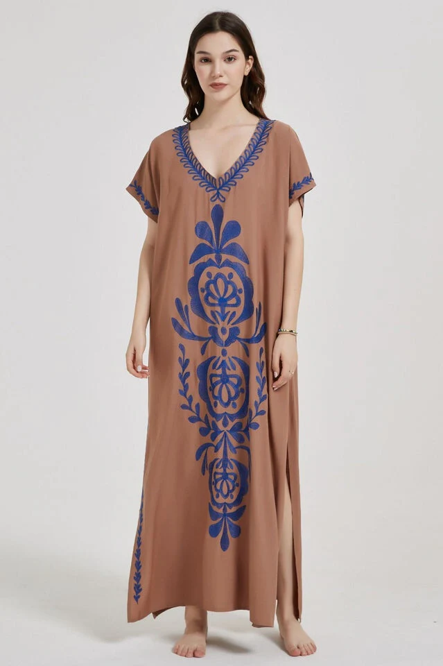Boho Print Slit Dress - Image 4