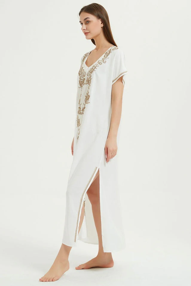 Boho Print Slit Dress - Image 41