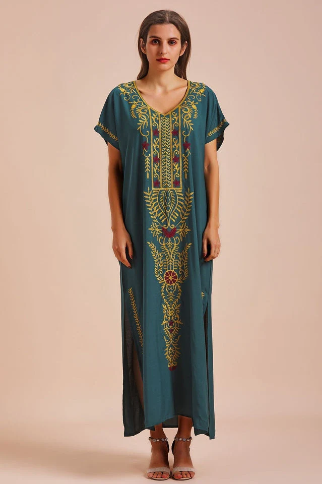 Boho Print Slit Dress - Image 47
