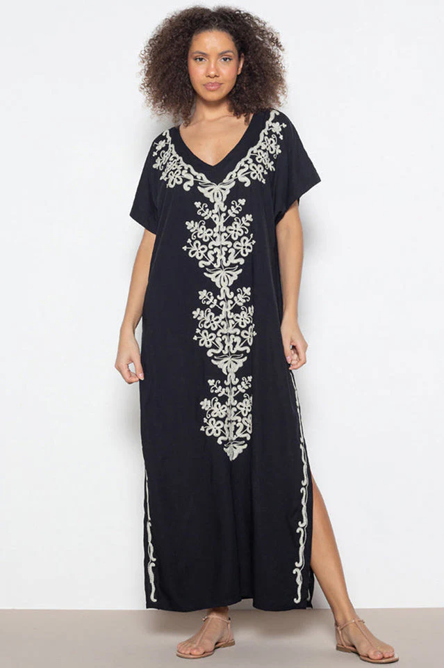Boho Print Slit Dress - Image 6