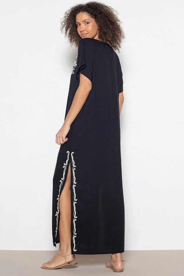 Boho Print Slit Dress - Image 7