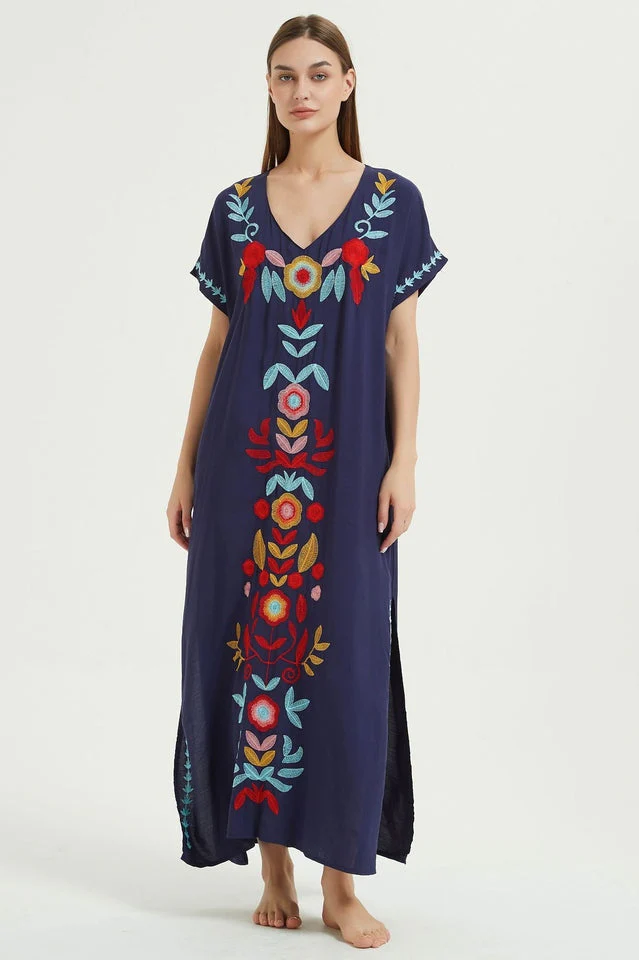 Boho Print Slit Dress - Image 8