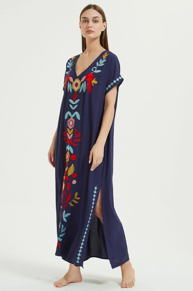 Boho Print Slit Dress - Image 9