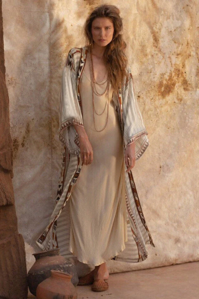 Boho Tie Dye Kimono Blouse - Image 12