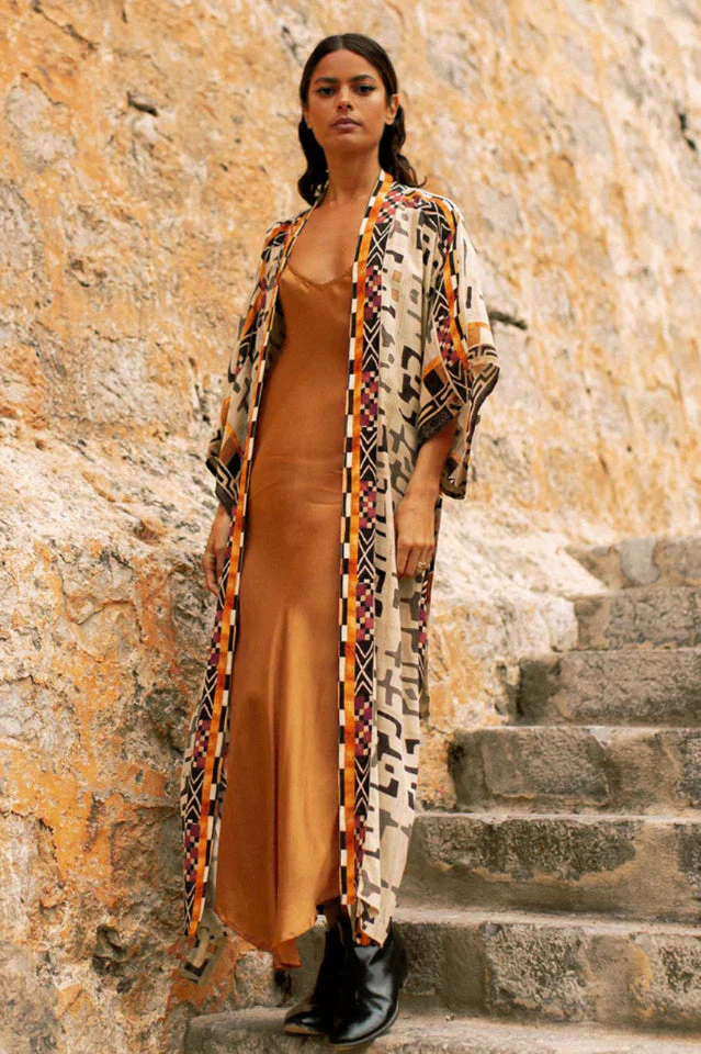 Boho Tie Dye Kimono Blouse - Image 22