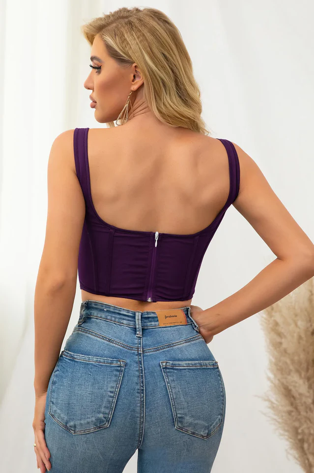 Boning Mesh Corset Top - Image 2