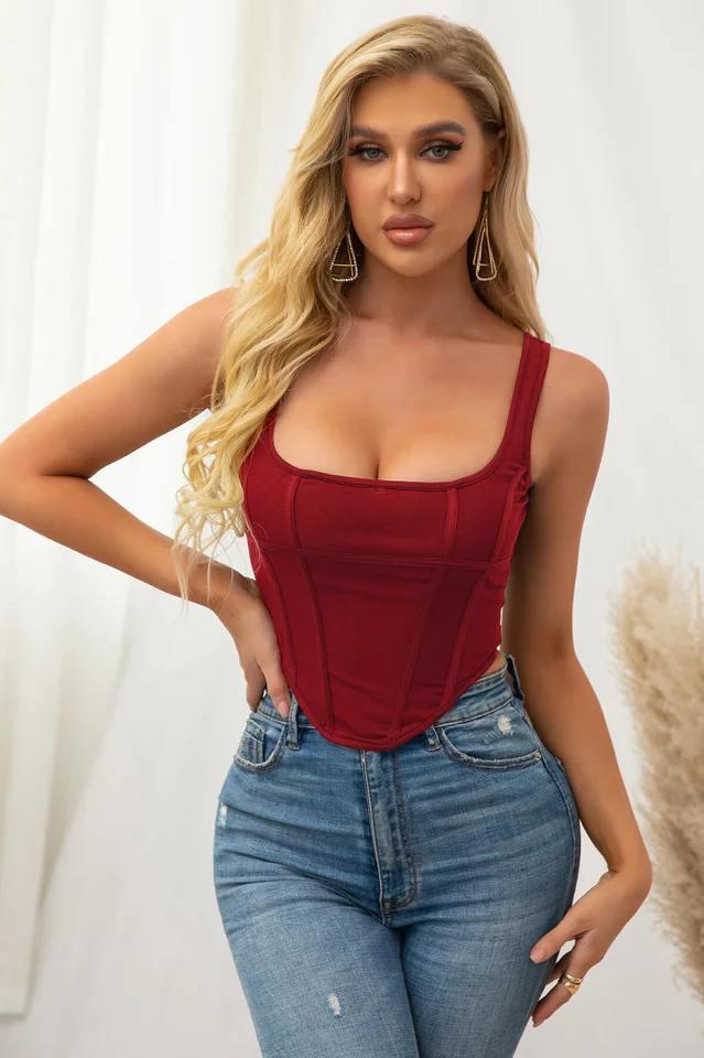 Boning Mesh Corset Top - Image 4