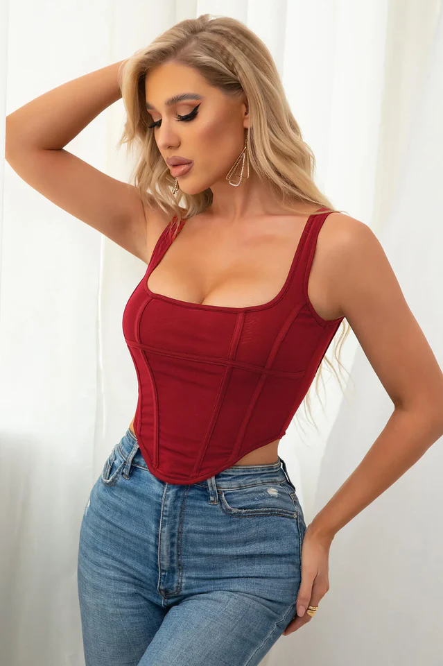 Boning Mesh Corset Top - Image 6