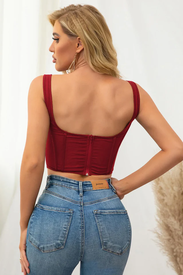 Boning Mesh Corset Top - Image 7