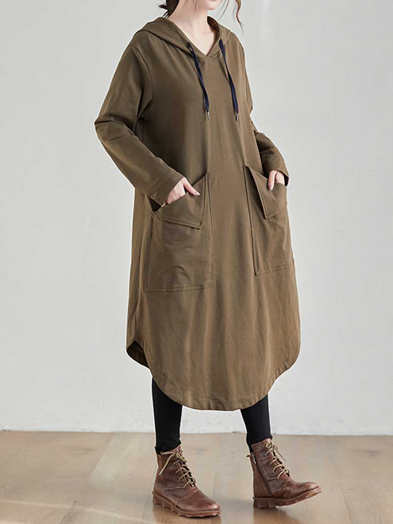 Bonjour Mi Amor Hooded Midi Dress - Image 5