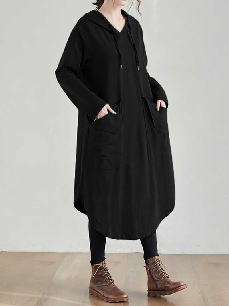 Bonjour Mi Amor Hooded Midi Dress - Image 6