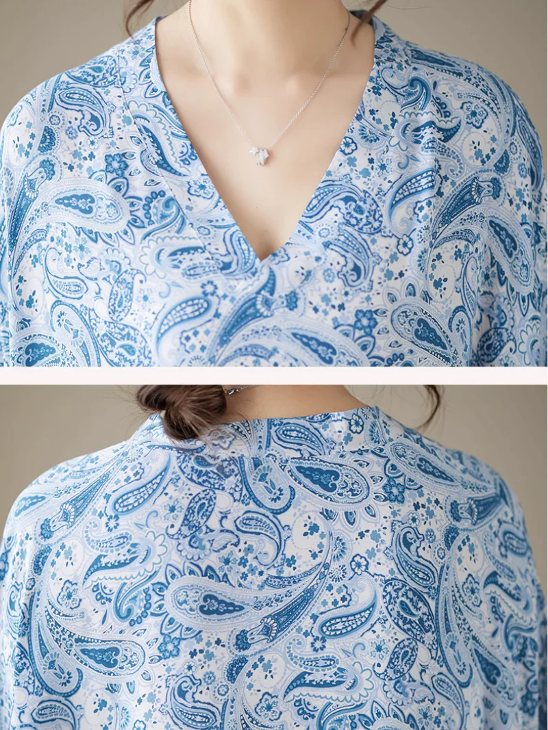 Breezy Elegance Kaftan Dress with Side Pockets - Image 3