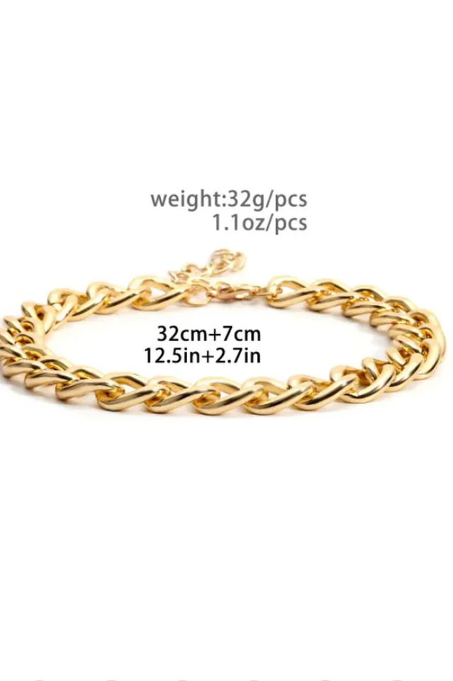 Brief Link Chain Collarbone Necklace - Image 5